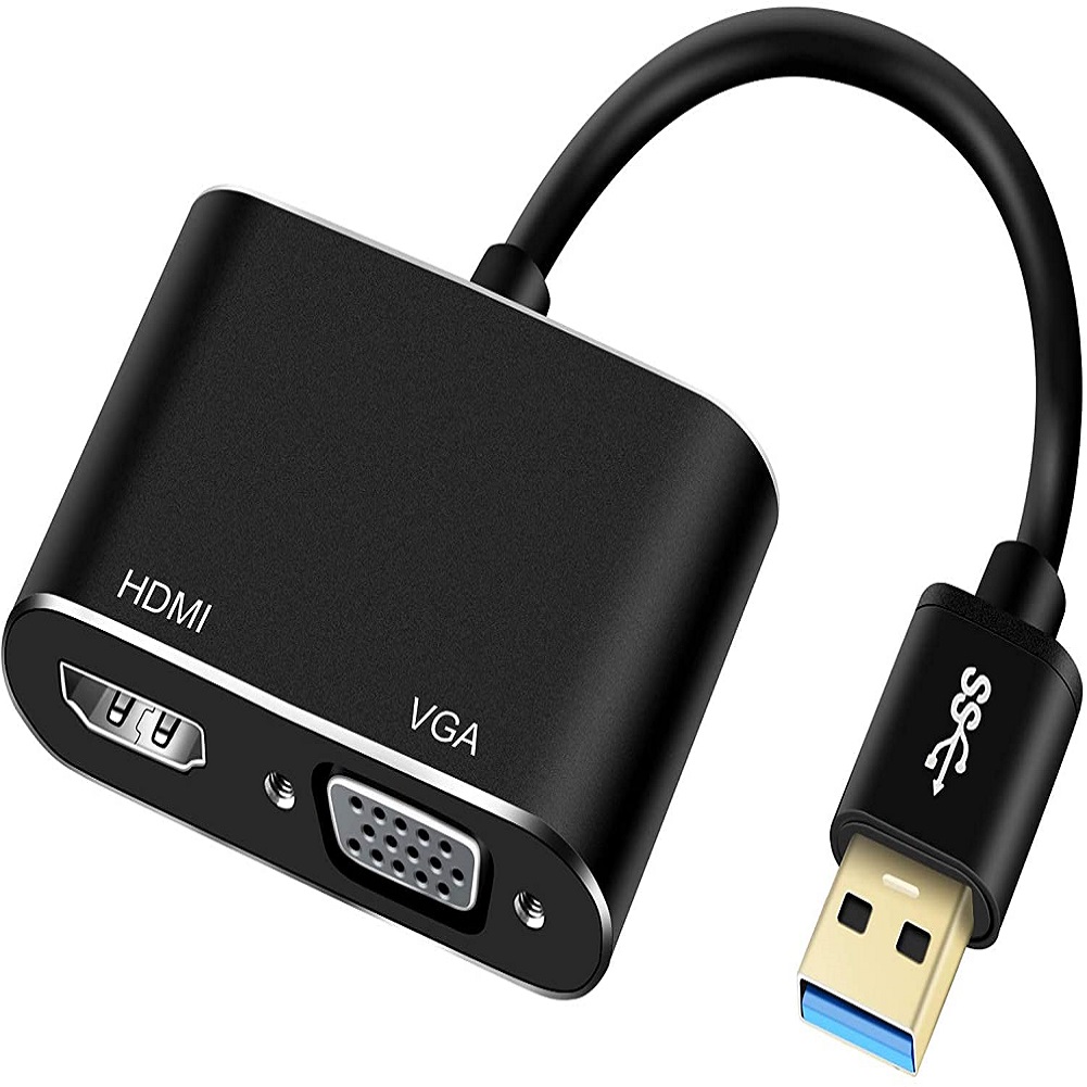 avedio links USB3.0 to VGA HDMI Adapter Converter Support HDMI VGA Sync Output 1080p Compatible with Windows 7//8//8.1//10 Monitor Display Video Adapter Converter USB to HDMI VGA Adapter