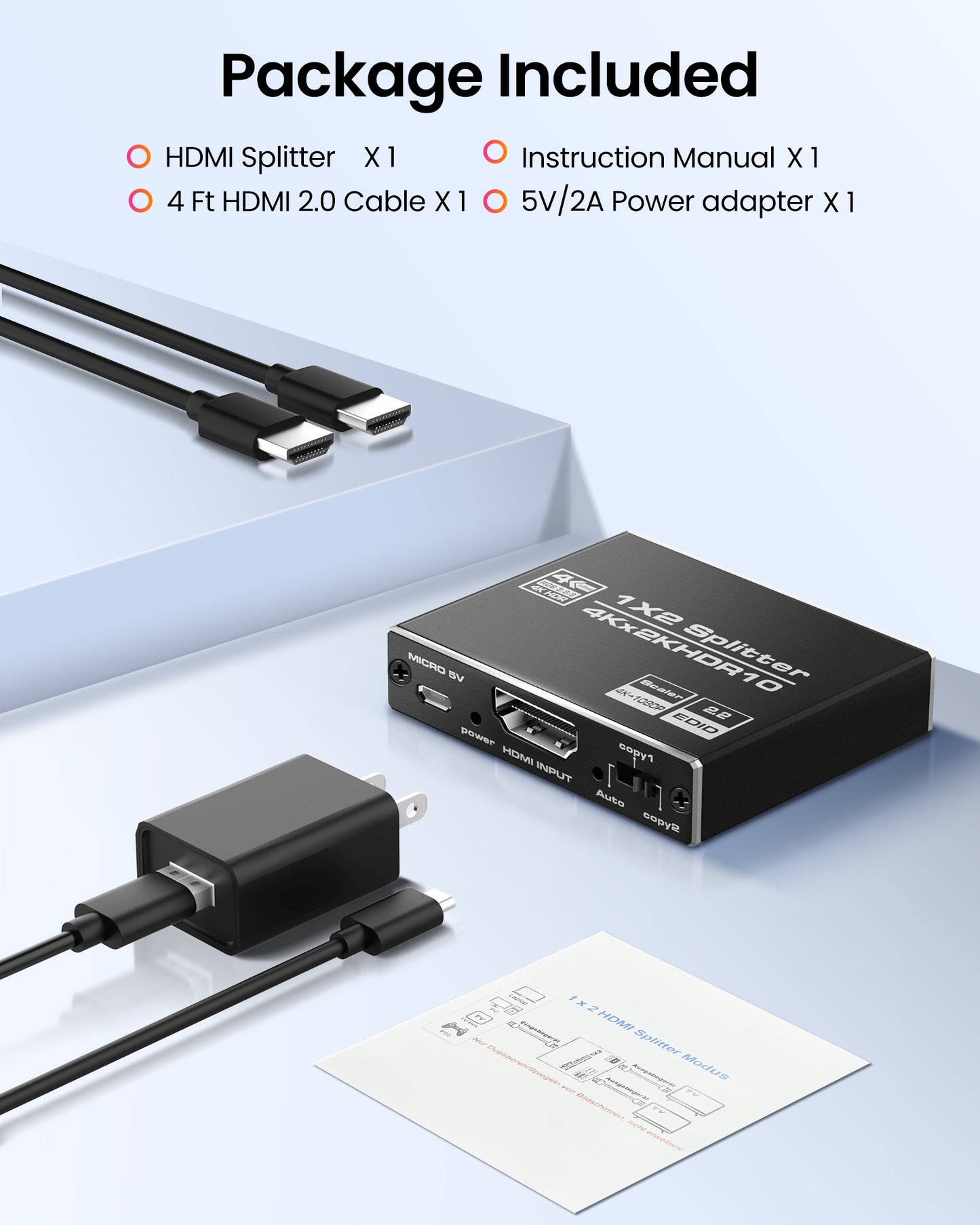 avedio Links 1 in 2 Out HDMI Splitter