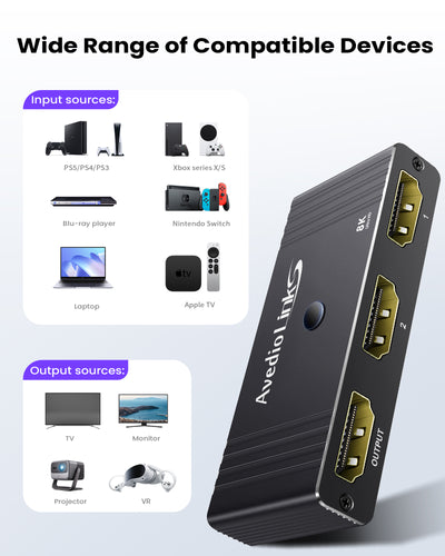 avedio links 8K HDMI 2.1 Switch