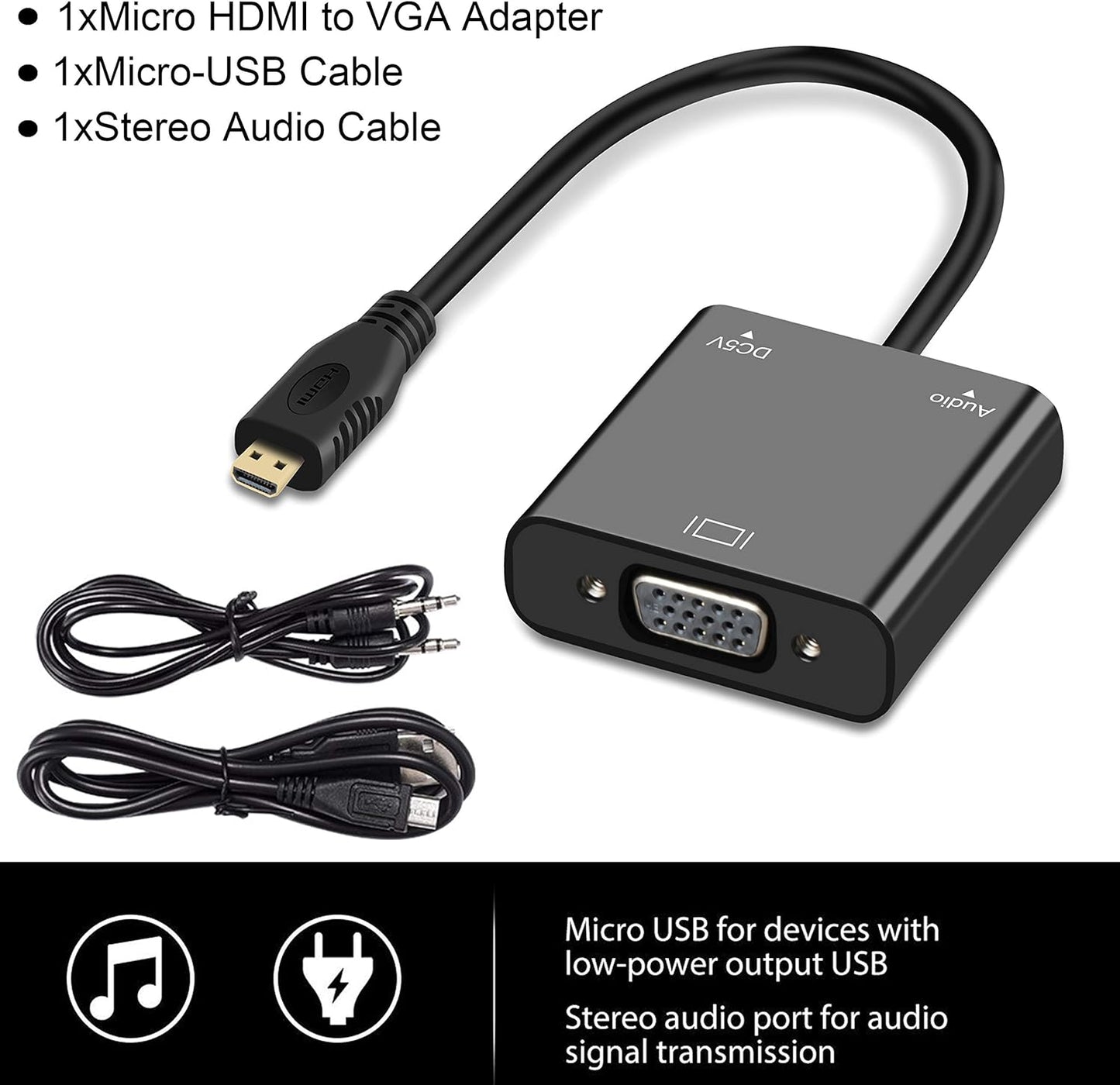 avedio Links Micro HDMI to VGA Adapter