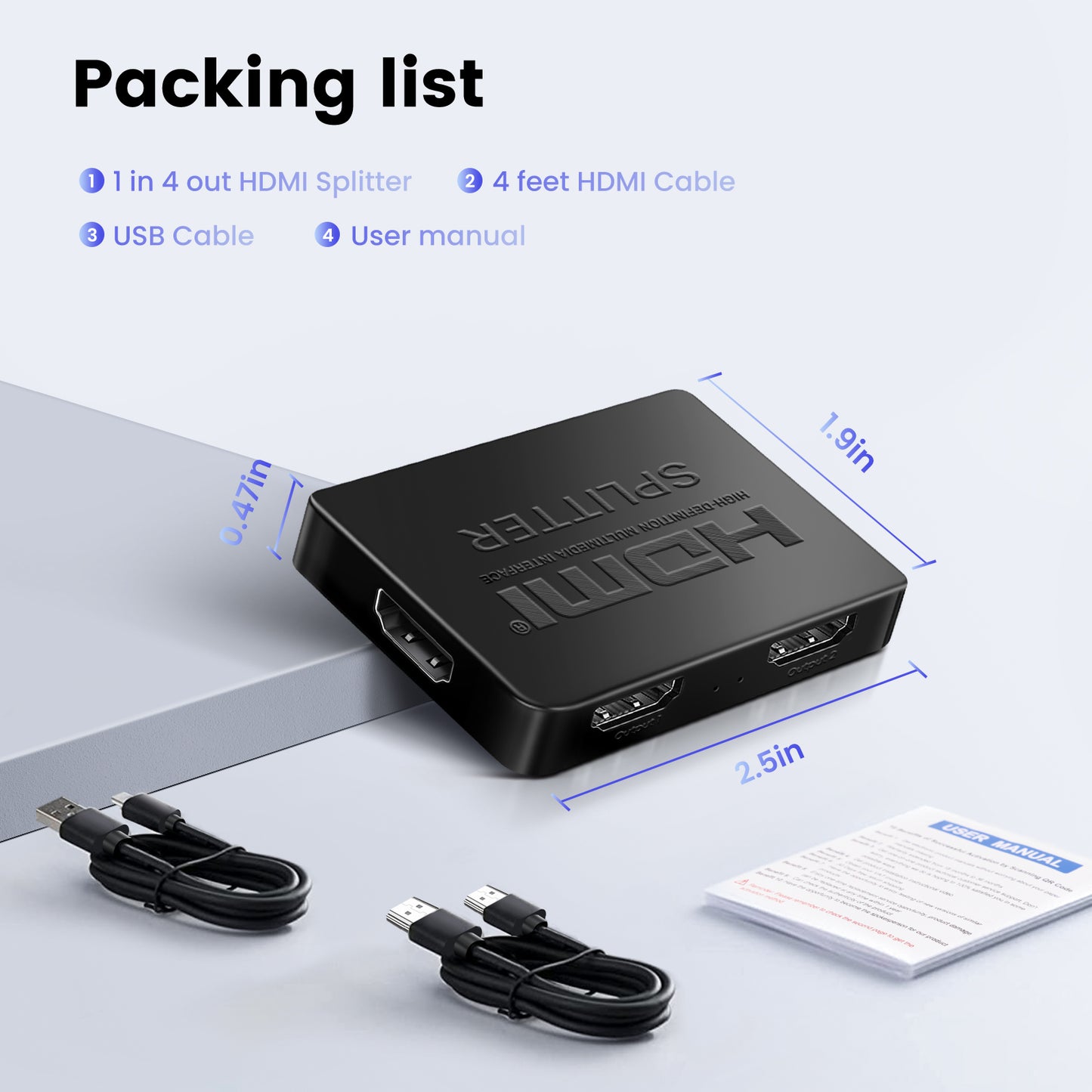 Avedio Links 1 in 4 Out HDMI Splitter 6115