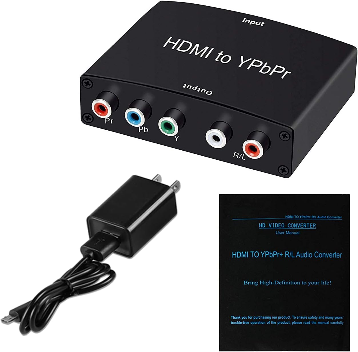 avedio links HDMI 1080P YPbPr 5RCA RGB + R/L Video Audio Adapter