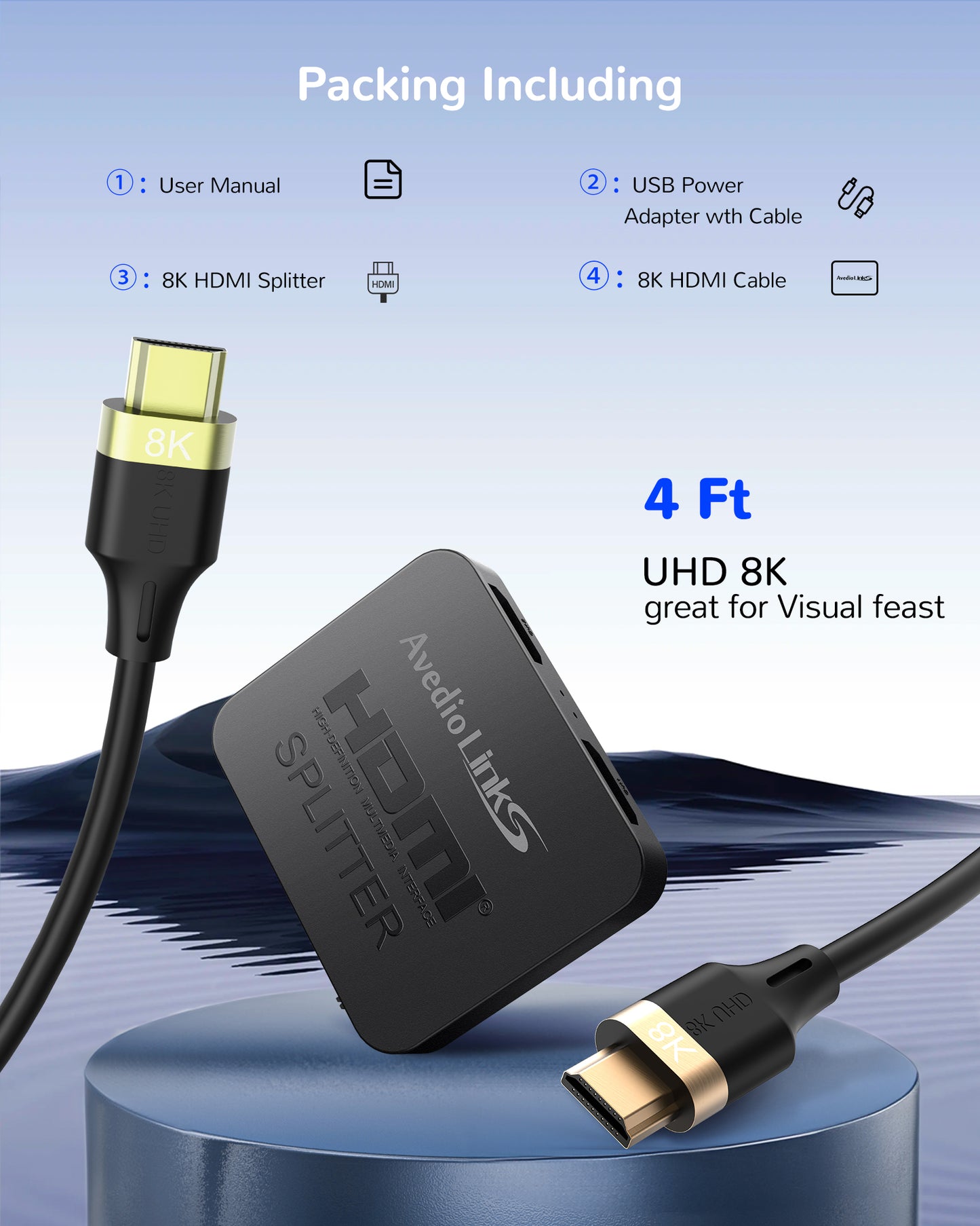 avedio links 8K@60Hz HDMI Splitter