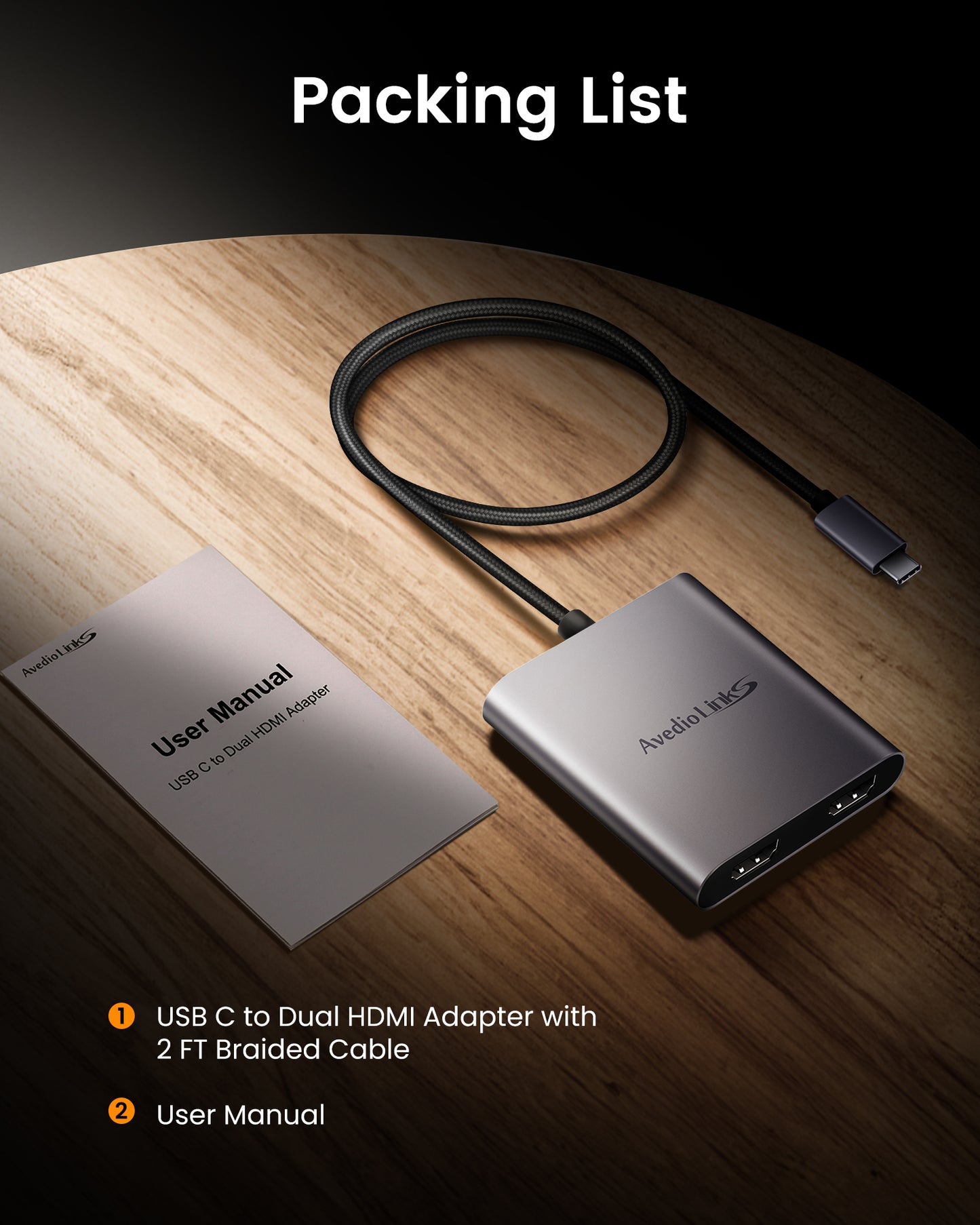 avedio links USB C to Dual HDMI Adapter