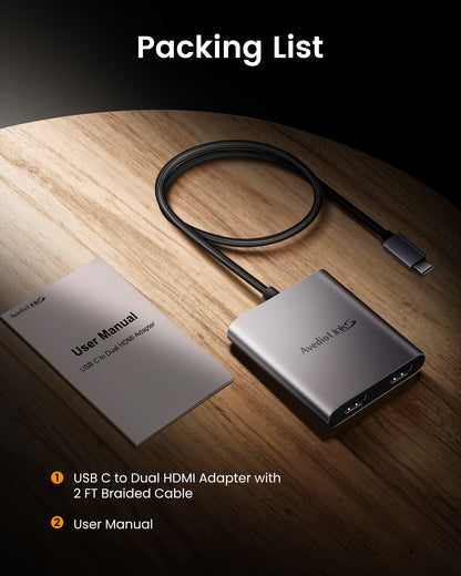 avedio links USB C to Dual HDMI Adapter