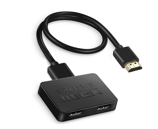 product one avedio links HDMI Splitter 1 in 2 Out with 4FT HDMI Cable, 4K 1x2 HDMI Splitter for Screen Duplication, Supports 4K@30Hz, 1080P, 3D, Copy 1 Source to 2 HDMI Displays Simultaneously (No Extend Mode)