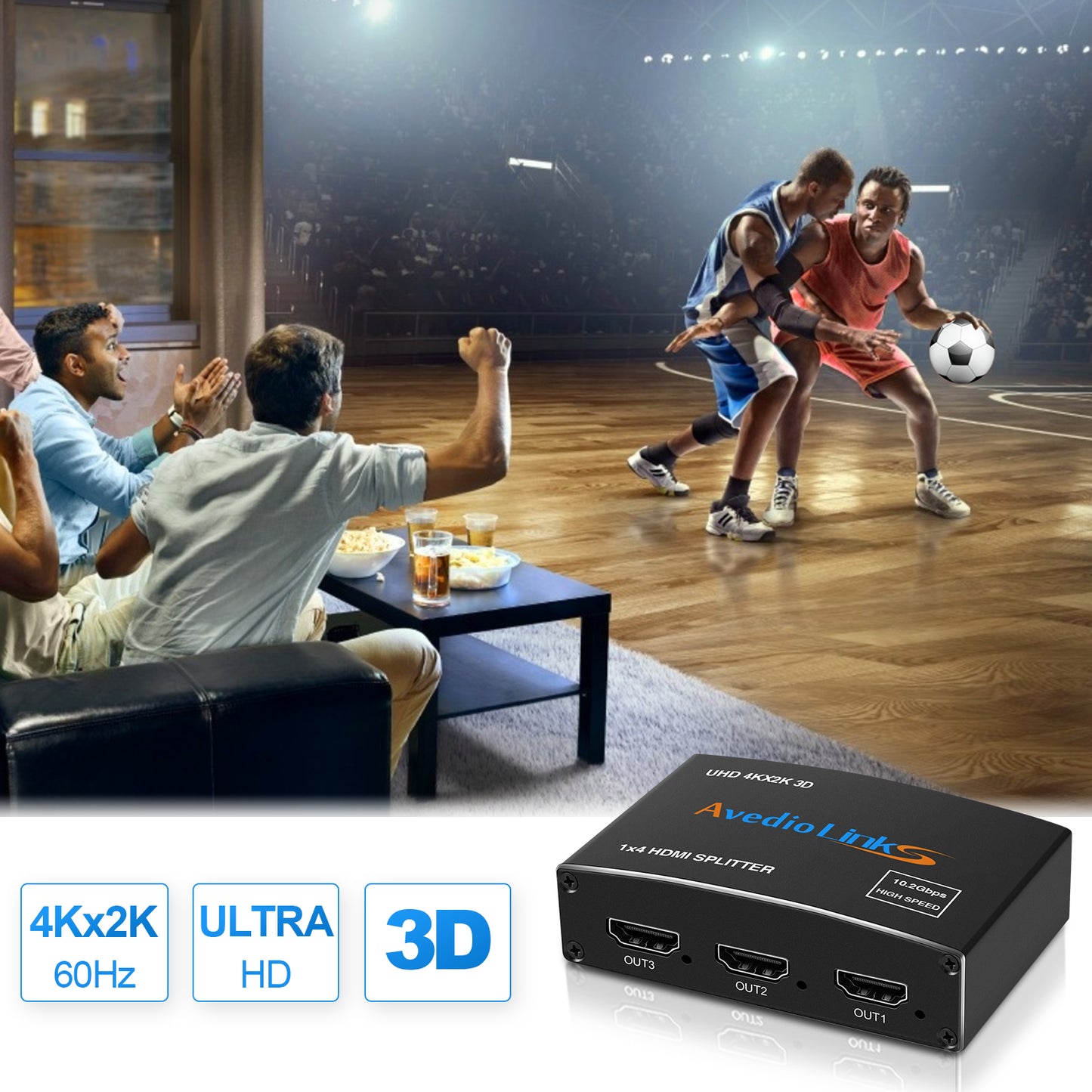 avedio Links 1 in 4 Out HDMI Splitter