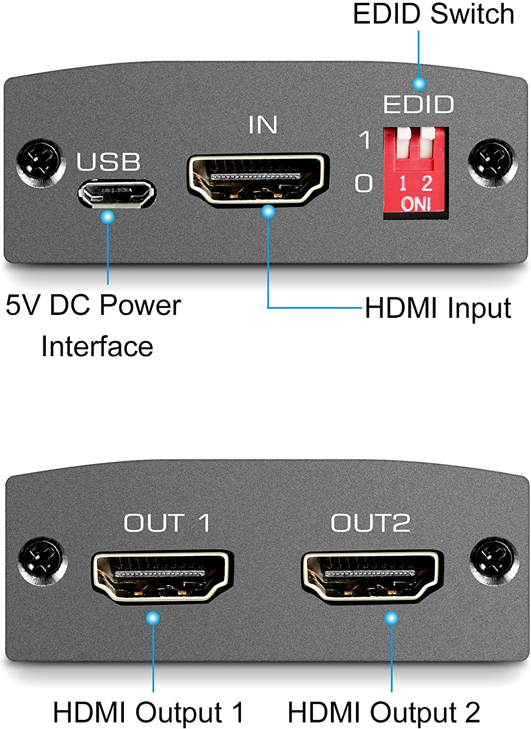 HDCP 1.4 3D 4 Ports HDMI Switch HDMI Selector Box with IR Wireless Remote Supports 4K2K HDMI Splitter for PS4 Xbox Apple TV Fire Sitck 38402160 4In 1 Out 